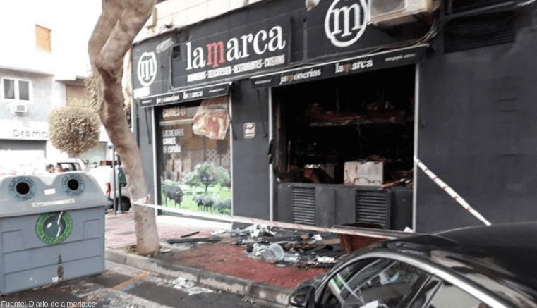 Incendio en restaurante de Almería